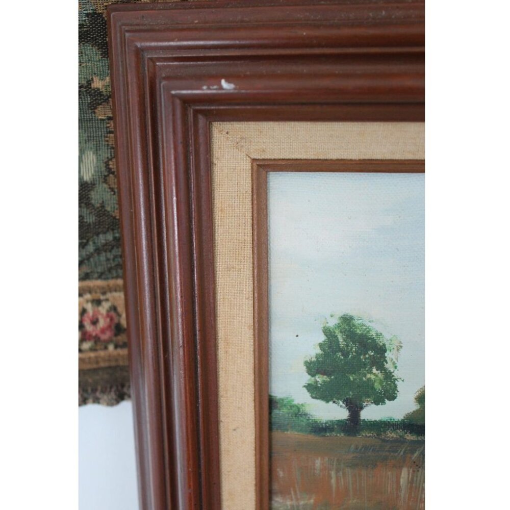Original Vintage Dog Portrait Painting Signed Cottagecore Hunting Animal - Picture 7 of 11